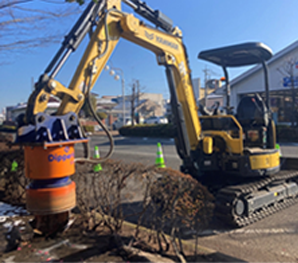 街路樹の切り株処理